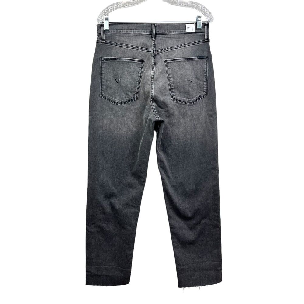 Hudson Womens Jeans KASS Straight Ankle Raw Hem Distressed 5 Pocket Zip Gray 28* - Picture 5 of 7